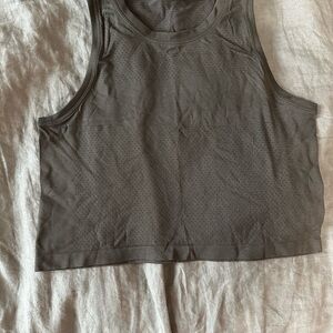 Lululemon Olive Green Perforated Tank Top